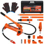 6 ton hydraulic porta power kit 16 piece auto body frame repair tool set with pump extension tubes spreader and carrying case