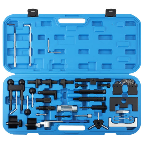 diesel engine timing tool kit for VW Audi Skoda Seat 34pcs TDI timing locking tools camshaft crankshaft alignment set with case