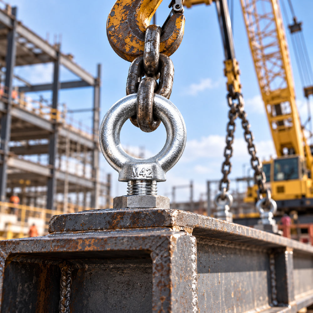 metric lifting eye bolt M8-M42 heavy duty threaded eye bolt for rigging, lifting, machinery, construction and industrial applications