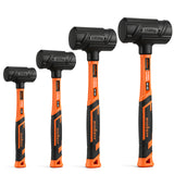 dead blow hammer set with steel shot core and fiberglass handle for controlled, zero-rebound striking