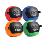 70LB wall ball set with 10, 15, 20 and 25 lb soft medicine balls for core workouts, strength training and home gym exercise