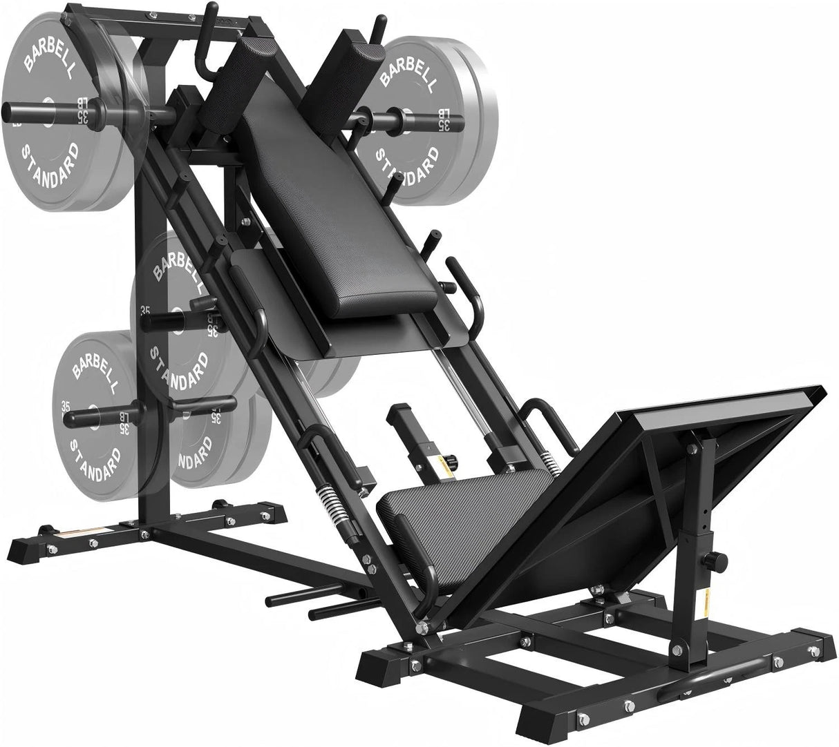 leg press hack squat machine combo 45 degree home gym equipment with bearing system adjustable safety stops heavy duty steel frame 900lbs capacity