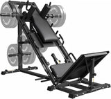 leg press hack squat machine combo 45 degree home gym equipment with bearing system adjustable safety stops heavy duty steel frame 900lbs capacity