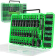 74 piece magnetic nut driver set metric and SAE with bits extensions and storage case