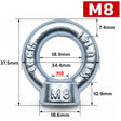 Metric lifting eye nut M8-M24 threaded rigging eye bolt nut for lifting, hoisting, machinery and industrial applications