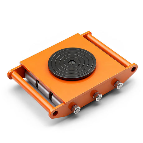 straight line machinery skate with 360 degree swivel top for moving heavy equipment