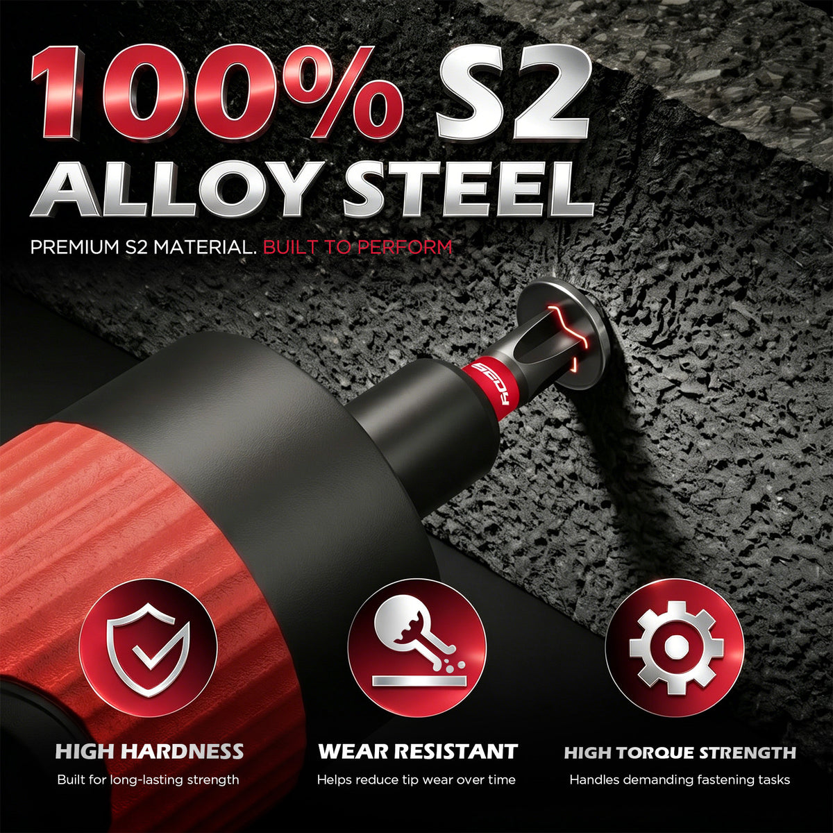 45-piece adjustable torque screwdriver set with 10-70 in-lb scale, 1/4-inch magnetic bit holder, 24 S2 bits and 20 SAE and metric nut drivers