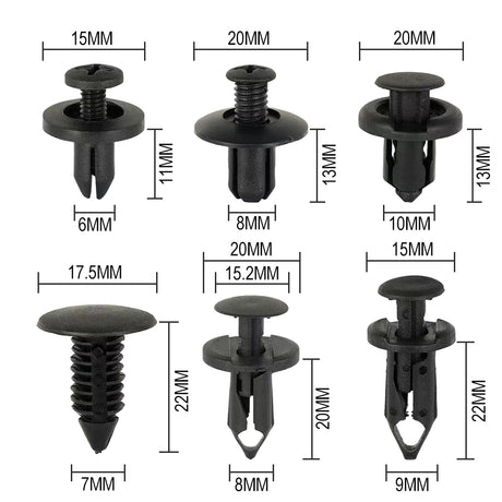 190pcs car retainer clips kit push type fasteners assortment automotive trim panel bumper door clips plastic rivets replacement set