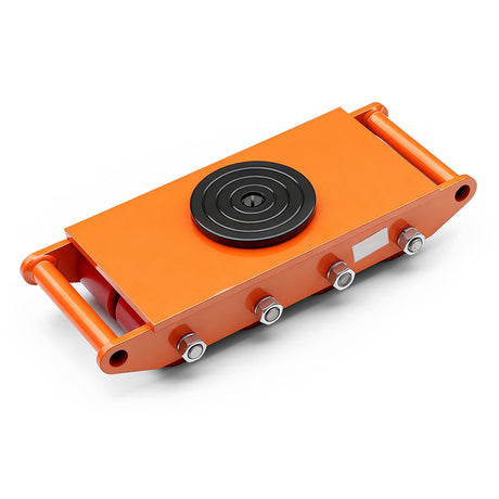 straight line machinery skate with 360 degree swivel top for moving heavy equipment