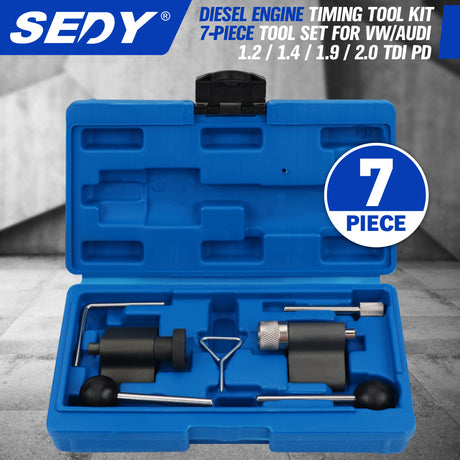 diesel engine timing tool kit 7pcs for vw audi tdi camshaft locking alignment tool set with case for engine timing repair