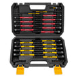 35 piece magnetic nut driver set metric and SAE 1/4 inch hex shank impact compatible with storage case
