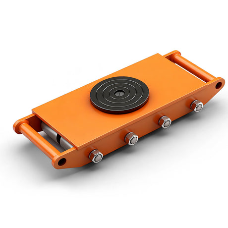 straight line machinery skate with 360 degree swivel top for moving heavy equipment