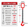 Grade 80 chain sling 1T-5T heavy duty lifting chain with master link and safety hooks, available in 1, 2 and 4 leg configurations for rigging and hoisting