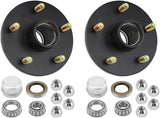 2PCS Trailer Idler Hub Kit with LM Bearings, Dust Caps, Oil Seals and Nuts for Ford 5x114.3mm PCD, suits 39/40mm round axle.
