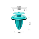 250pcs blue car door panel clips 9mm trim retainer fasteners push type automotive plastic rivets with foam gasket replacement