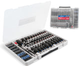SEDY 80-piece magnetic nut driver bit set with SAE and metric sizes in storage case