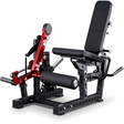 plate loaded leg extension and curl machine adjustable home gym equipment with backrest, ratio system, leg workout trainer