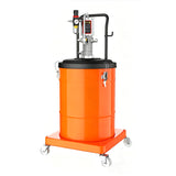 40L pneumatic high pressure grease injector with air pump, pressure gauge, wheels and 4m hose