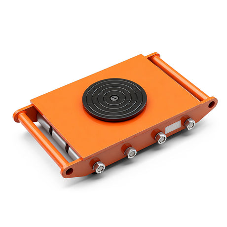 straight line machinery skate with 360 degree swivel top for moving heavy equipment