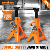 heavy duty 3 ton jack stands 2 pack adjustable double locking ratchet jack stand for car suv truck lifting support