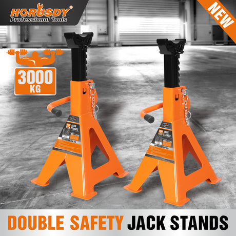 heavy duty 3 ton jack stands 2 pack adjustable double locking ratchet jack stand for car suv truck lifting support