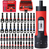 45-piece adjustable torque screwdriver set with 10-70 in-lb scale, 1/4-inch magnetic bit holder, 24 S2 bits and 20 SAE and metric nut drivers