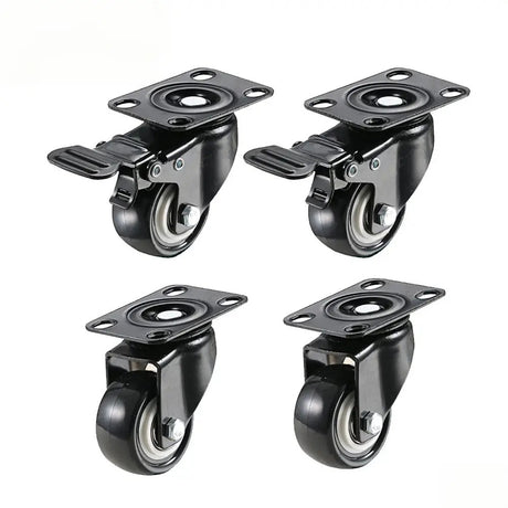 40mm and 50mm swivel caster wheels with brake and non-brake for furniture carts workbenches and storage trolleys