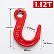 large opening eye hook with heavy-duty powder-coated finish for rigging, lifting, cargo securement and material handling