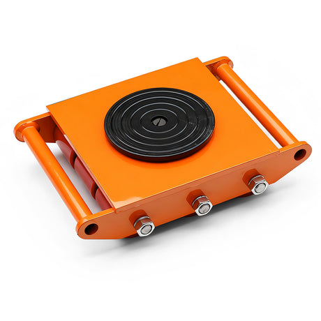straight line machinery skate with 360 degree swivel top for moving heavy equipment