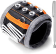 Magnetic Tool Wristband with Adjustable Strap, Screw and Nail Holder Pockets, and Telescopic Magnetic Pickup Tool for DIY Repairs