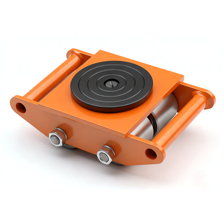 straight line machinery skate with 360 degree swivel top for moving heavy equipment