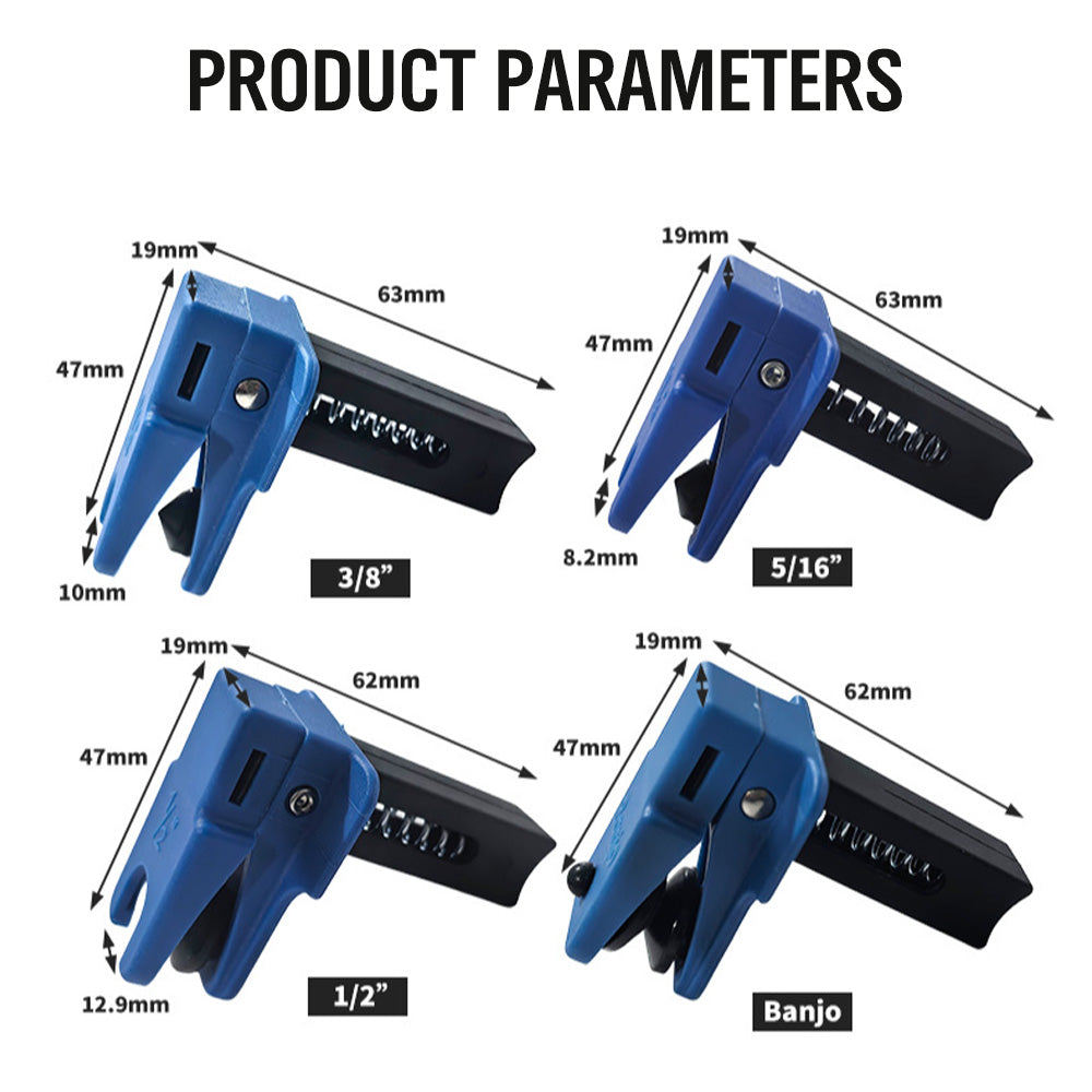 4-piece automotive brake oil pipe clamp set for hose sealing and brake line maintenance