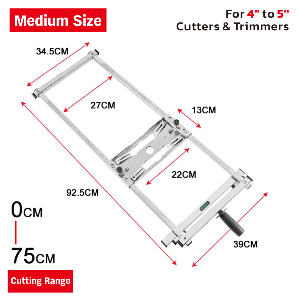 stainless steel panel cutter guide with adjustable 0-75cm cutting range for 4-5 inch and 7 inch cutters and trimmers