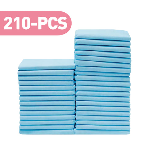 VaKa Pet disposable puppy pee pads, 60 x 60cm, 6-layer absorbent leakproof dog training pads in pink or blue, 105 or 210 count