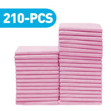 VaKa Pet disposable puppy pee pads, 60 x 60cm, 6-layer absorbent leakproof dog training pads in pink or blue, 105 or 210 count