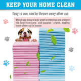 VaKa Pet disposable puppy pee pads, 60 x 60cm, 6-layer absorbent leakproof dog training pads in pink or blue, 105 or 210 count