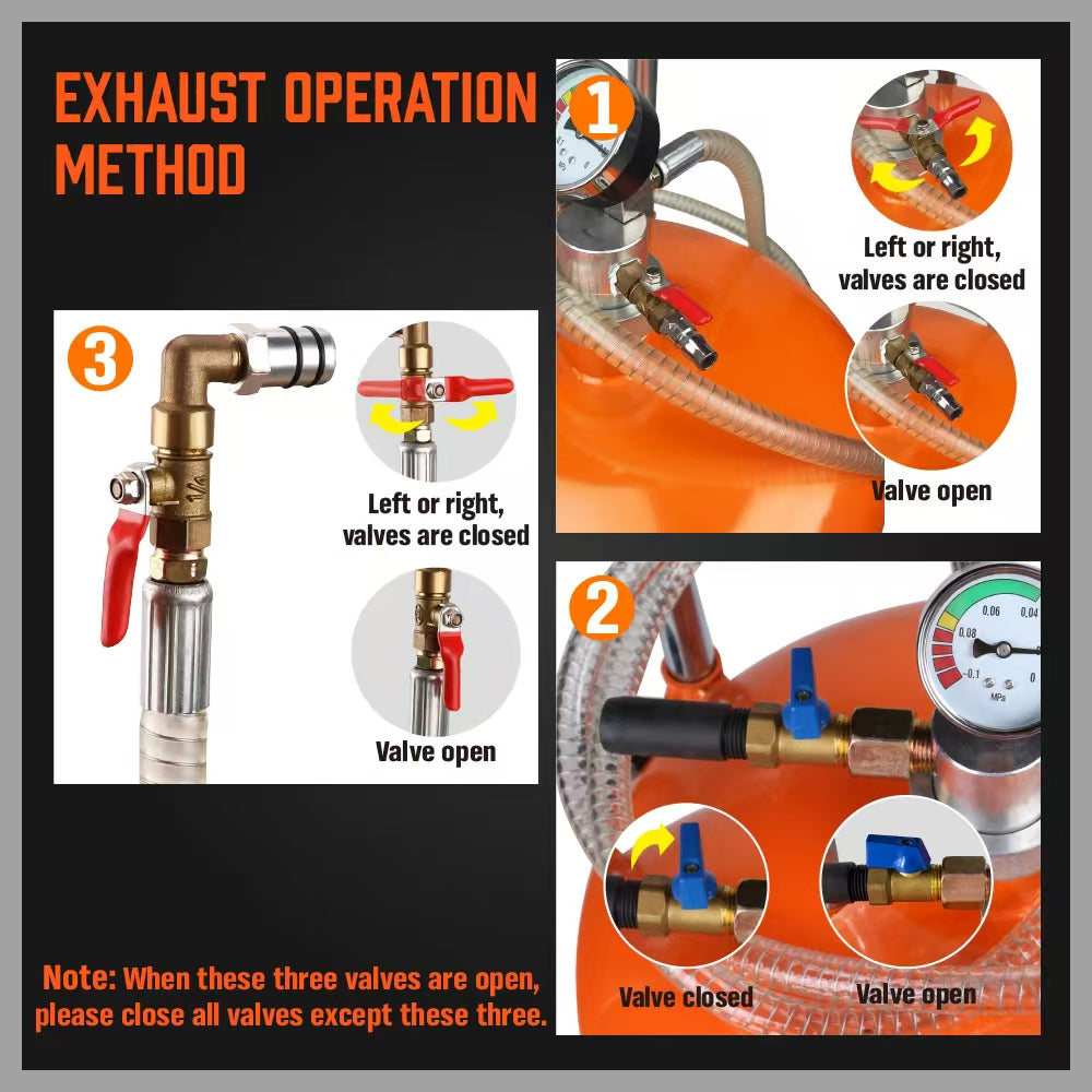 HORUSDY 80L Pneumatic Waste Oil Drainer - Efficient Fluid Extraction for Workshops