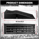 Heavy-Duty A Pair Car Ramps with Non-Slip Surface for Extra-Wide Tire - 2.6 Ton Capiticy