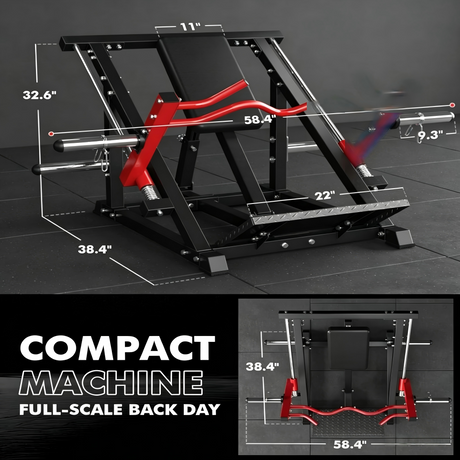 plate loaded linear row machine seated row trainer with adjustable backrest multi grip handles home gym back workout equipment