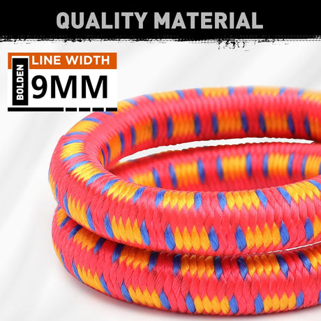 10 piece 18 inch bungee cord set with carabiner clips 9mm heavy duty elastic rope straps for cargo tie down outdoor use