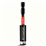 1/4 inch impact magnetic bit holder with quick change hex shank, double locking mechanism, strong magnetic tip and torsion zone, available in 2.5 inch, 3 inch and 6 inch lengths for impact drivers and power drills.