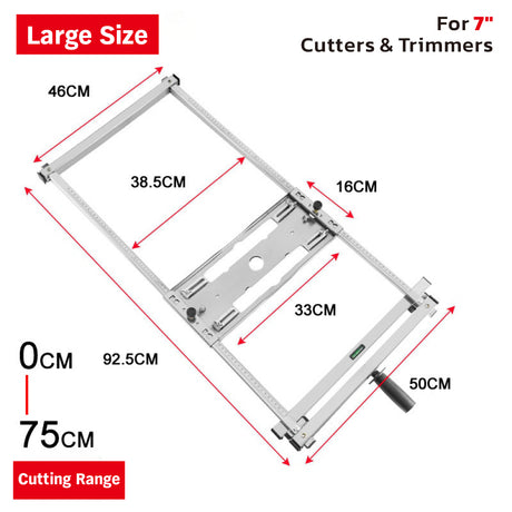 stainless steel panel cutter guide with adjustable 0-75cm cutting range for 4-5 inch and 7 inch cutters and trimmers