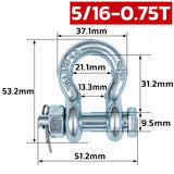 heavy duty bolt type bow shackle 0.5T-25T with nut and cotter pin for lifting, rigging, towing and industrial applications