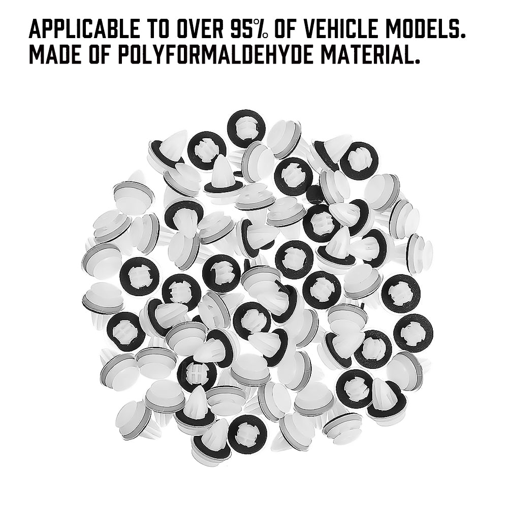 250pcs car door panel clips trim retainer fasteners 9mm push type automotive plastic clips with foam gasket replacement kit