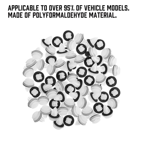 250pcs car door panel clips trim retainer fasteners 9mm push type automotive plastic clips with foam gasket replacement kit