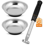 SEDY telescoping magnetic pickup tool with 50 lbs lifting capacity and two 4-inch stainless steel magnetic trays for tool and parts storage