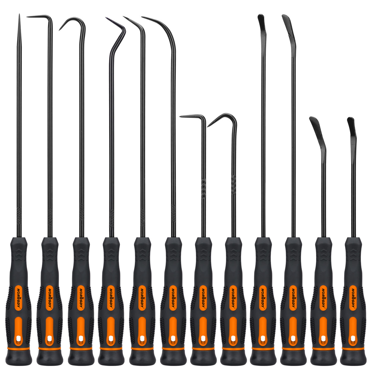 12 piece hook and pick set with long and mini picks for o ring removal automotive and diy repair