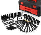 SEDY 132-piece mechanics tool set with sockets, wrenches and portable 2-drawer toolbox