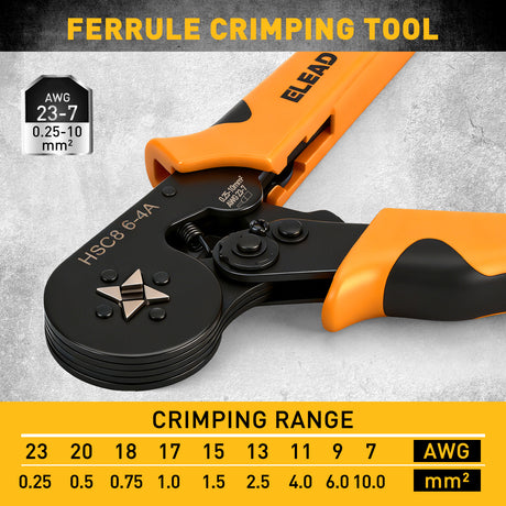 ELEAD ferrule crimping tool kit with 2149 wire ferrules assortment and electrical terminal kit for wiring and control panels