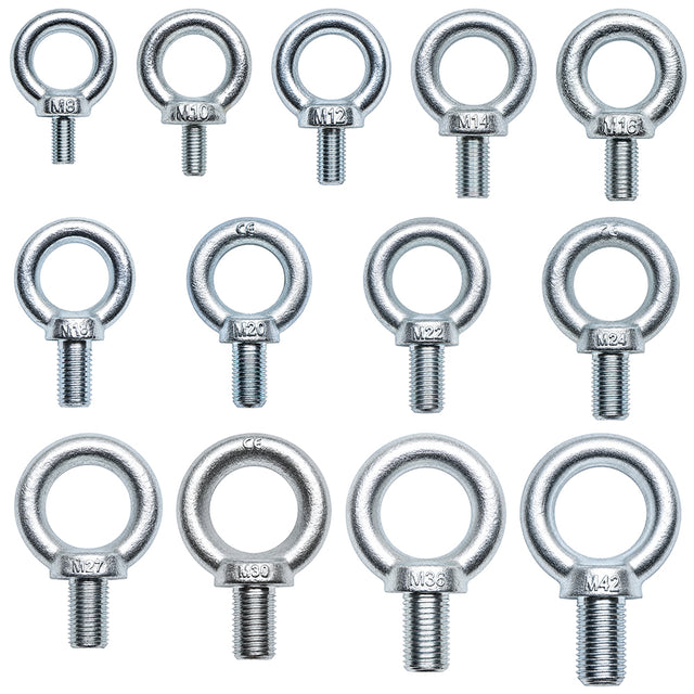 metric lifting eye bolt M8-M42 heavy duty threaded eye bolt for rigging, lifting, machinery, construction and industrial applications